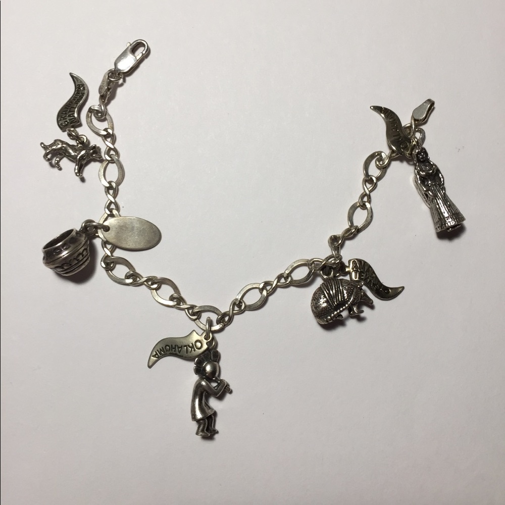 Vintage Sterling Southwestern Charm Bracelet